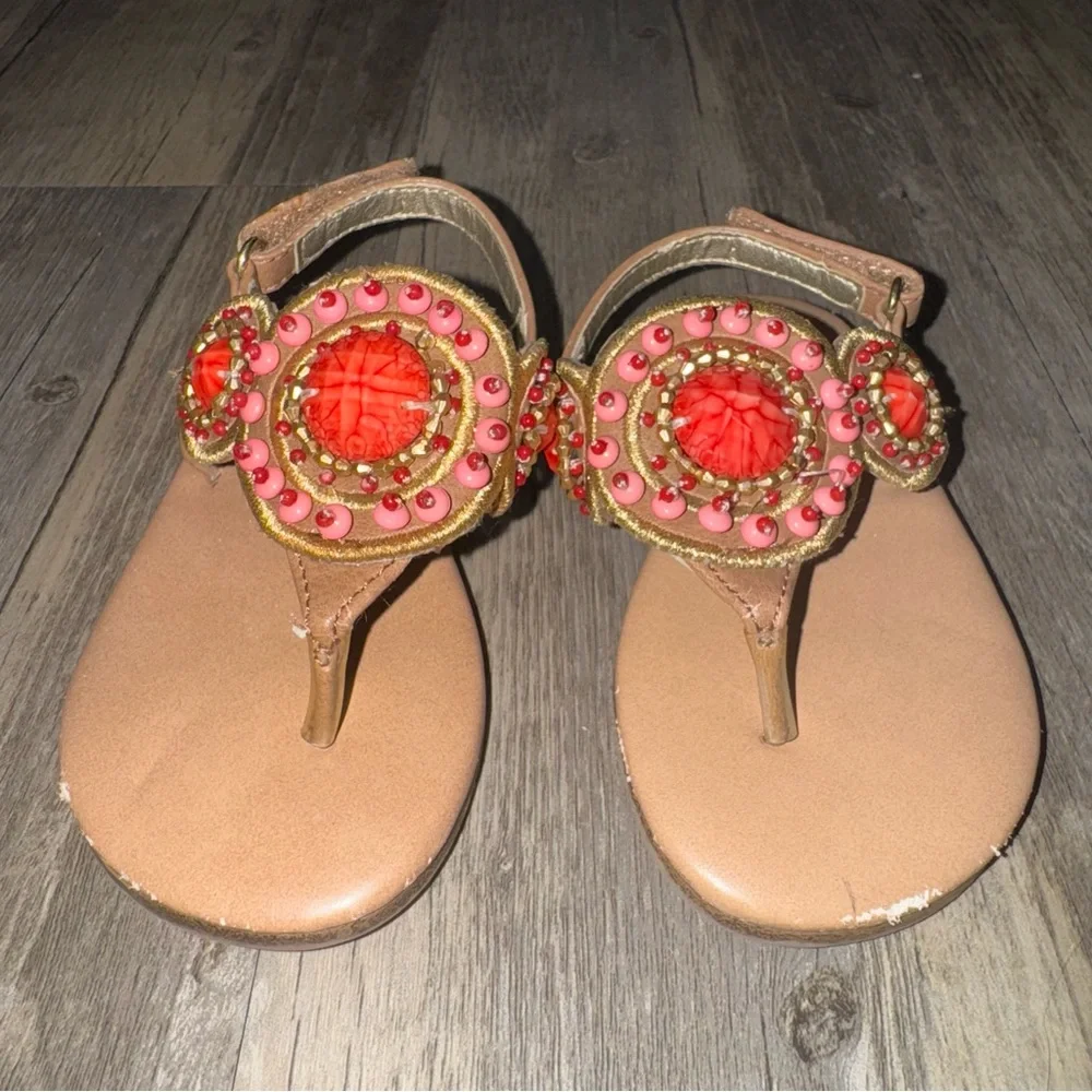 (🆓)*FREE ADD TO BUNDLE* Nina Kids Sandals with Pink and Gold Accents